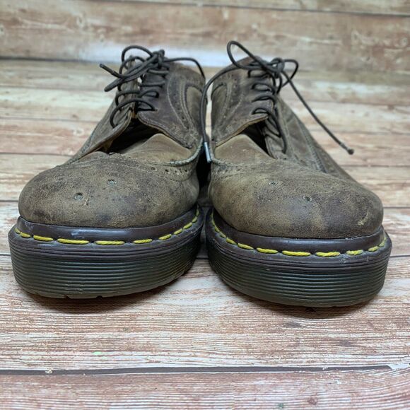 Dr Martens Brown Leather Brogue Shoes 3989 / 34 UK 6 - Made in England - Picture 7 of 14
